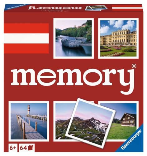 Ravensburger Memory® Österreich - 20884 - der Spieleklassiker mit Bildern aus Österreich, Merkspiel für 2-8 Spieler ab 6 Jahren von Ravensburger
