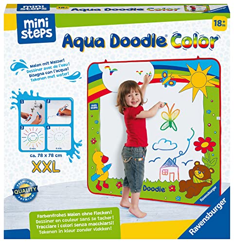 Ravensburger ministeps 4182 Aqua Doodle XXL Color - Farbiges erstes Malen für Kinder ab 18 Monaten, fleckenfreier Malspaß mit Wasser - Matte 78x78 cm Ravensburger ministeps 4182 Aqua Doodle XXL Color - Farbiges erstes Malen für Kinder ab 18 Monaten, fleckenfreier Malspaß mit Wasser - Matte 78x78 cm von Ravensburger