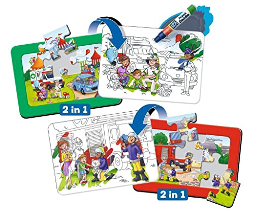 Ravensburger ministeps 4183 Aqua Doodle Puzzle: Einsatzfahrzeuge, 2X erstes Ausmalen mit Wasser und 2X Puzzle, Spielzeug ab 2,5 Jahre, Yellow, 04183 Ravensburger ministeps 4183 Aqua Doodle Puzzle: Einsatzfahrzeuge, 2X erstes Ausmalen mit Wasser und 2X Puzzle, Spielzeug ab 2,5 Jahre, Yellow, 04183 von Ravensburger