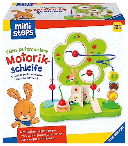 Ravensburger ministeps 4579 Pelles putzmuntere Motorikschleife, fantasievolles Motorikspielzeug aus Holz, mit 2 Drahtschleifen, Baby-Spielzeug ab 1 Jahr Ravensburger ministeps 4579 Pelles putzmuntere Motorikschleife, fantasievolles Motorikspielzeug aus Holz, mit 2 Drahtschleifen, Baby-Spielzeug ab 1 Jahr von Ravensburger
