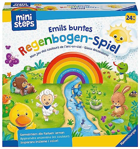 Ravensburger ministeps 4582 Emils buntes Regenbogen-Spiel, erstes Spiel zum Farbenlernen, Spielzeug ab 2 Jahren von Ravensburger