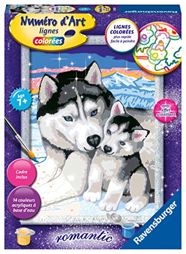 Ravensburger – mittelgroße Kunstnummer – Husky Kussy – kreatives Hobby – Acrylmalset – Entspannung – Kinder ab 7 Jahren – 28680 von Ravensburger