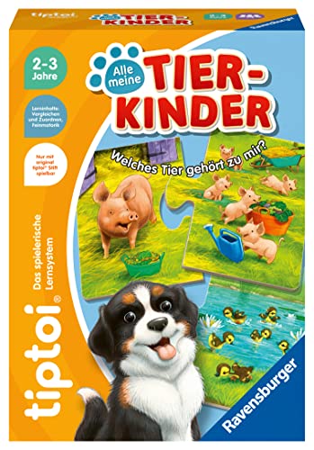 Ravensburger tiptoi 00108 - Alle Meine Tierkinder - Lernspiel ab 2 Jahre - tiptoi Spiel ab 2 - Geburtstagsgeschenke von Ravensburger