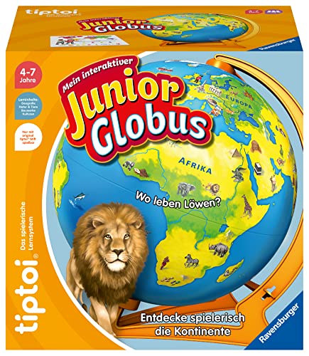 Ravensburger tiptoi 00115 - Mein interaktiver Junior Globus - Kinderspielzeug ab 4 Jahren von Ravensburger
