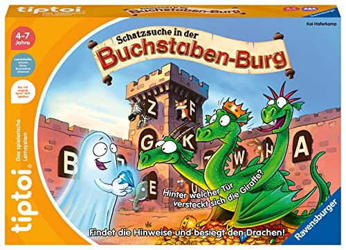 Ravensburger tiptoi 00124 Schatzsuche in der Buchstabenburg, Spiel für Kinder von 4-7 Jahren, für 1-4 Spieler von Ravensburger