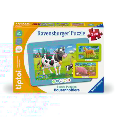 Ravensburger tiptoi® 3 erste Puzzles: Bauernhoftiere von Ravensburger