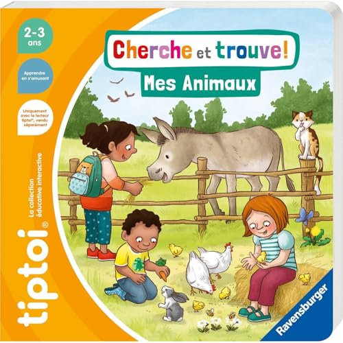 Ravensburger tiptoi® – Interaktives Buch – Suche und Finde – Meine Tiere – elektronisches Lernspiel, ohne Display – ab 2 Jahren – französische Version – 13099046 von Ravensburger