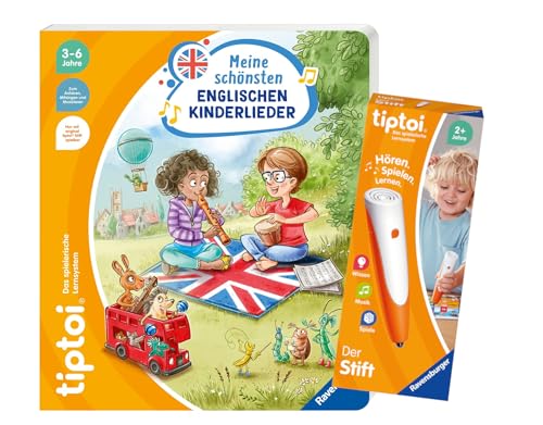 Ravensburger tiptoi® Set: Meine schönsten englischen Kinderlieder, Liederbuch + tiptoi Stift von Ravensburger