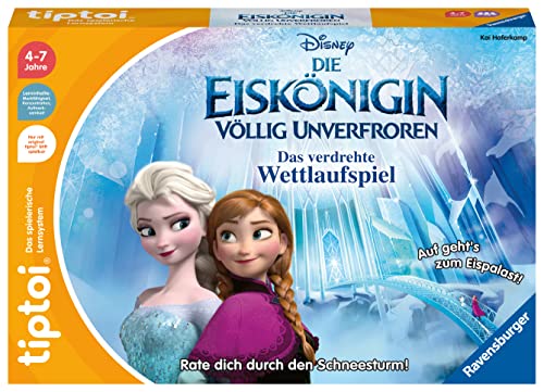 Ravensburger tiptoi Spiel 00116 - Disney Die Eiskönigin - Völlig Unverfroren: Das verdrehte Wettlaufspiel - Ein magisches Quiz-Spiel ab 4 Jahren von Ravensburger