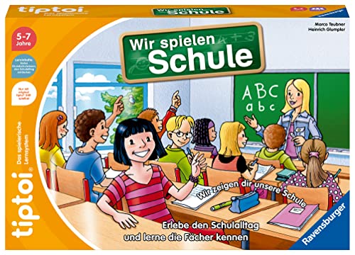 Ravensburger tiptoi Spiel - 00123 Wir spielen Schule - Spiel von Ravensburger ab 5 Jahren für 1-4 Spieler, Erlebe interaktiv einen kompletten Schultag von Ravensburger