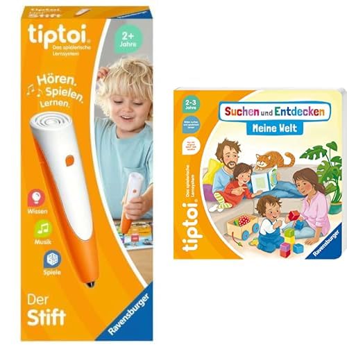 Ravensburger tiptoi® Stift 00110 - Das spielerische Lernsystem, Lernspielzeug für Kinder ab 2 Jahren - Der Stift & tiptoi® Suchen und Entdecken - Meine Welt von Ravensburger