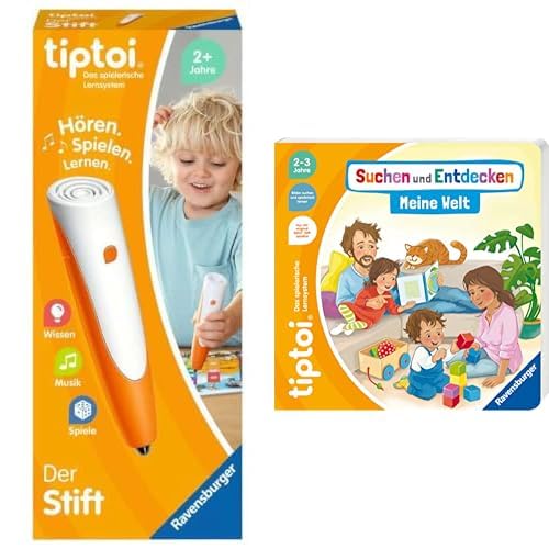 Ravensburger tiptoi® Stift 00110 - Das spielerische Lernsystem, Lernspielzeug für Kinder ab 2 Jahren - Der Stift & tiptoi® Suchen und Entdecken - Meine Welt von Ravensburger