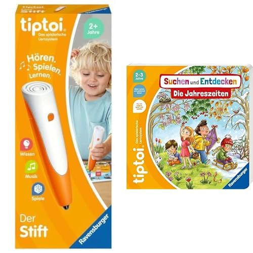 Ravensburger tiptoi® Stift 00110 - Das spielerische Lernsystem, Lernspielzeug für Kinder ab 2 Jahren - Der Stift & tiptoi® Suchen und Entdecken: Die Jahreszeiten von Ravensburger