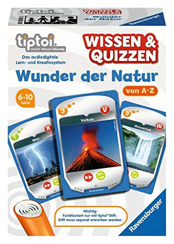 Ravensburger tiptoi 00038 - Wissen & Quizzen „Wunder der Natur“ / Spiel von Ravensburger ab 6 Jahren/Wertvolles Wissen über Naturphänomene wie Vulkane, Blitze oder Wasserfälle sammeln von Ravensburger