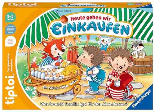 Ravensburger tiptoi Spiel 00119 - Heute gehen wir Einkaufen - Lernspiel für Kinder ab 3 Jahren von Ravensburger