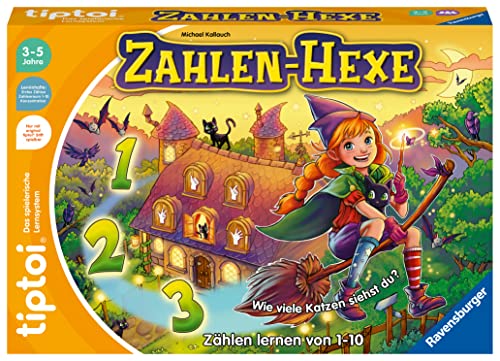 Ravensburger tiptoi Spiel 00132 Zahlen-Hexe, Zählen lernen von 1 - 10 für Kinder ab 3 Jahren von Ravensburger