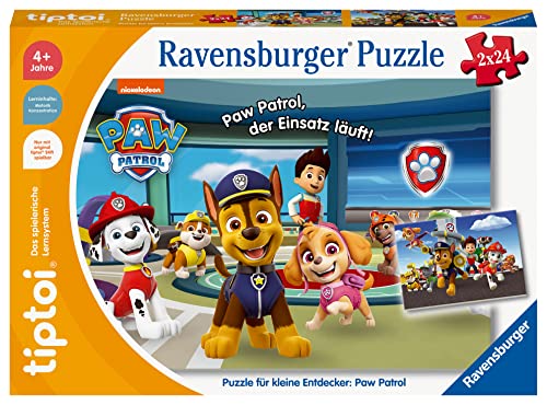 Ravensburger tiptoi Puzzle 00135 Puzzle für kleine Entdecker: Paw Patrol, Kinderpuzzle für Kinder ab 4 Jahren, Paw Patrol Spielzeug für 1 Spieler, Paw Patrol Geschenke von Ravensburger