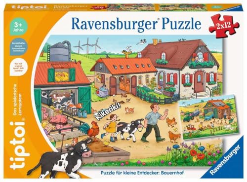 Ravensburger tiptoi 00136 Puzzle für kleine Entdecker: Bauernhof, Puzzle für Kinder ab 3 Jahren, für 1 Spieler von Ravensburger