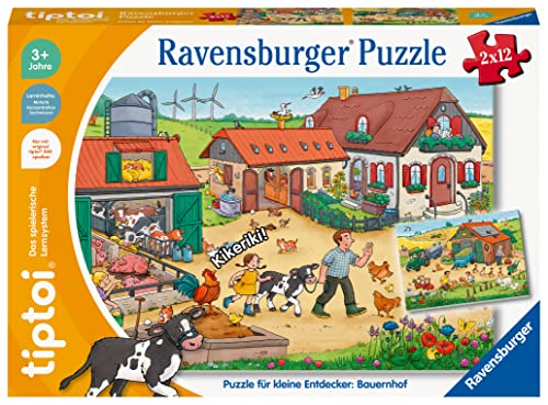 Ravensburger tiptoi 00136 Puzzle für kleine Entdecker: Bauernhof, Puzzle für Kinder ab 3 Jahren, für 1 Spieler von Ravensburger