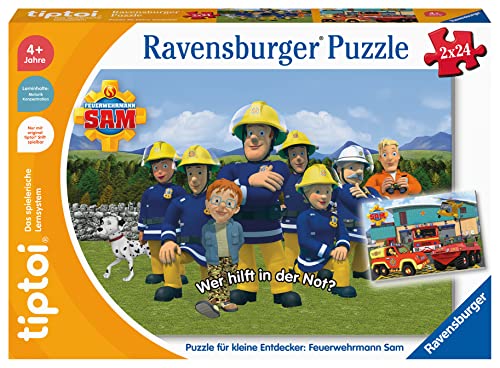 Ravensburger tiptoi Puzzle 00139 Puzzle für kleine Entdecker: Feuerwehrmann Sam, Kinderpuzzle für Kinder ab 4 Jahren, für 1 Spieler von Ravensburger