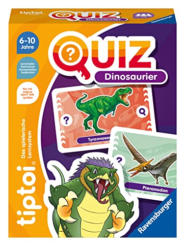 Ravensburger tiptoi 00165 Quiz Dinosaurier, Quizspiel für Kinder ab 6 Jahren, für 1-4 Spieler - Geburtstagsgeschenke von Ravensburger