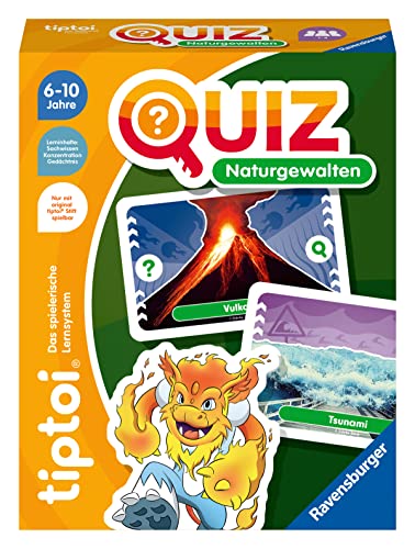 Ravensburger tiptoi 00167 Quiz Naturgewalten, Quizspiel für Kinder ab 6 Jahren, für 1-4 Spieler von Ravensburger