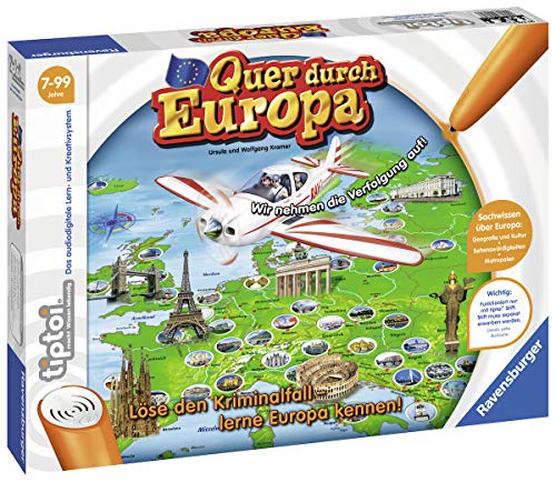 Ravensburger tiptoi 00579 - Spiel: Quer durch Europa/Wissensspiel mit spannender Geschichte und Informationen über die wichtigsten Metropolen/Ab 7 Jahre Ravensburger tiptoi 00579 - Spiel: Quer durch Europa/Wissensspiel mit spannender Geschichte und Informationen über die wichtigsten Metropolen/Ab 7 Jahre von Ravensburger