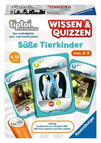 Ravensburger tiptoi 00767 - Spiel Wissen & Quizzen: Süße Tierkinder / Sammelt Allein Oder Gemeinsam wertvolles Wissen über Tierkinder von A bis Z Ravensburger tiptoi 00767 - Spiel Wissen & Quizzen: Süße Tierkinder / Sammelt Allein Oder Gemeinsam wertvolles Wissen über Tierkinder von A bis Z von Ravensburger