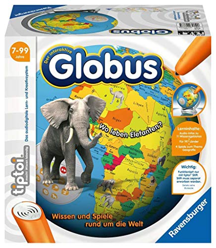 Ravensburger tiptoi 00787 - 3D Puzzle: Interaktiver Globus 17 von BRIO