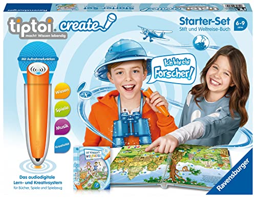 Ravensburger tiptoi 00805 - CREATE Starter-Set „Stift und Weltreise-Buch“ von Ravensburger ab 6 Jahren / Kreatives Abenteuer mit Aufnahmefunktion von Ravensburger
