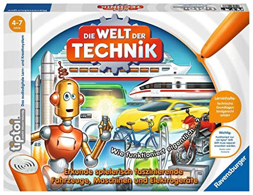 Ravensburger tiptoi 00837 - "Die Welt der Technik" / Spiel von Ravensburger ab 4 Jahren / Erkunde spielerisch faszinierende Fahrzeuge, Maschinen und Elektrogeräte Ravensburger tiptoi 00837 - "Die Welt der Technik" / Spiel von Ravensburger ab 4 Jahren / Erkunde spielerisch faszinierende Fahrzeuge, Maschinen und Elektrogeräte von Ravensburger