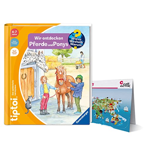 Ravensburger tiptoi Buch Band 13 | Die Welt der Pferde und Ponys + Kinder Weltkarte - Länder, Tiere, Kontinente von Ravensburger