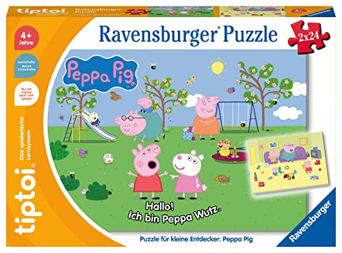 Ravensburger tiptoi Puzzle 00163 Puzzle für kleine Entdecker: Peppa Pig, Kinderpuzzle für Kinder ab 4 Jahren, Peppa Pig Geschenk, Peppa Pig Puzzle von Ravensburger