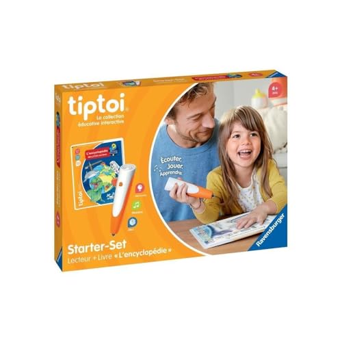 Ravensburger - tiptoi® – Starter Set – Leser + Buch Die Enzyklopädie der neugierigen P'tits curieux – elektronisches Lernspiel, ohne Display – ab 4 Jahren – französische Version – 00176 von Ravensburger