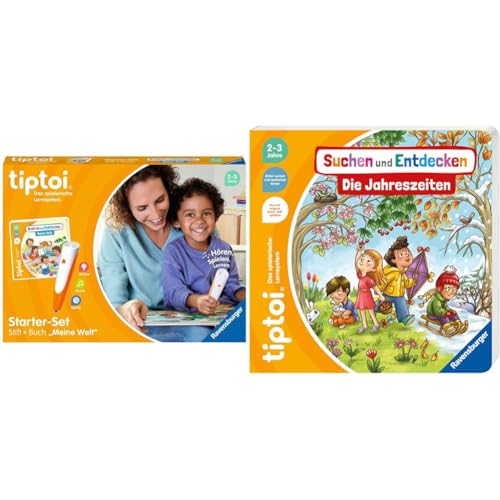 Ravensburger tiptoi Starter-Set 00112 - Stift und Bilderbuch Suchen und Entdecken Meine Welt - Lernsystem für Kinder ab 2 Jahren & tiptoi® : Die Jahreszeiten von Ravensburger