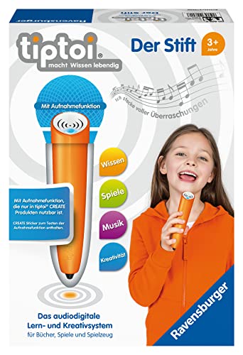 Ravensburger tiptoi Stift 00801 - Das audiodigitale Lern- und Kreativsystem, Lernspielzeug für Kinder ab 3 Jahren - Der Stift mit Aufnahmefunktion Ravensburger tiptoi Stift 00801 - Das audiodigitale Lern- und Kreativsystem, Lernspielzeug für Kinder ab 3 Jahren - Der Stift mit Aufnahmefunktion von Ravensburger