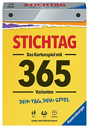 Stichtag – 27047 – Dein Tag, Dein Spiel – Das spannende Stichspiel mit 365 Varianten von Ravensburger für 3 bis 5 Spieler ab 10 Jahren – inklusive Schnellstart-Anleitung! von Ravensburger