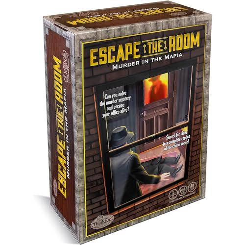 ThinkFun Escape The Room Mafia Mord, Logik-Spiel für Erwachsene, 13 Spieler, ab 14 Jahren von Ravensburger