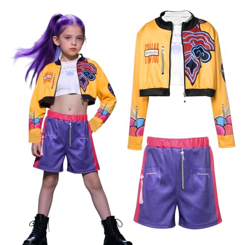 K-pop Rumi Cosplay Kostüm Kinder Party Kostüm Kinder, Karneval Halloween Kostüm Mädchen, Geburtstag Kostüm (Style A, 130) von Raveparty