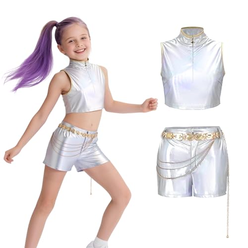 K-pop Rumi Cosplay Kostüm Kinder Party Kostüm Kinder, Karneval Halloween Kostüm Mädchen, Geburtstag Kostüm (Style D, 140) von Raveparty
