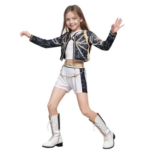 K-pop Rumi Cosplay Kostüm Kinder Party Kostüm Kinder, Karneval Halloween Kostüm Mädchen, Geburtstag Kostüm (Style E, 120) von Raveparty