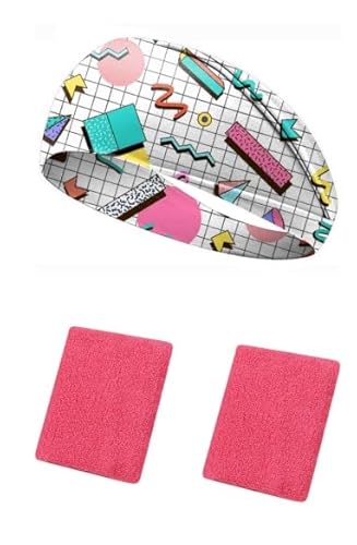 Raveparty 80er-Jahre-Kostüm, 80er-Jahre-Kostüm, für Herren und Damen, 80er-Jahre-Kostüm, Outfits, Muschelanzug, Verkleidung für Damen und Herren (Stil A, S) von Raveparty