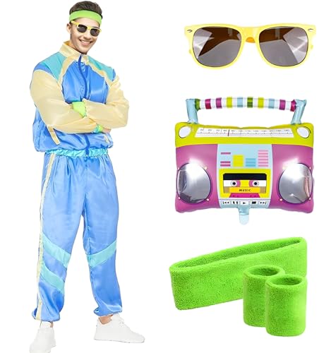 Raveparty 80er Jahre Outfit Herren Damen, 80er Trainingsanzug, Jogginganzug 80er Jahre, 80er Jahre Trainingsanzug Anzug 80er Accessoire, 80er Jahre Outfit, Faschingskostüme, Karneval Raveparty 80er Jahre Outfit Herren Damen, 80er Trainingsanzug, Jogginganzug 80er Jahre, 80er Jahre Trainingsanzug Anzug 80er Accessoire, 80er Jahre Outfit, Faschingskostüme, Karneval von Raveparty