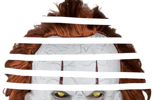 Raveparty Clown Maske Joker Maske Horror Gruselige Masken Gruselige Halloween Masken mit Plasma Kunststoff Messer für Erwachsene Halloween Party (Stil B) von Raveparty