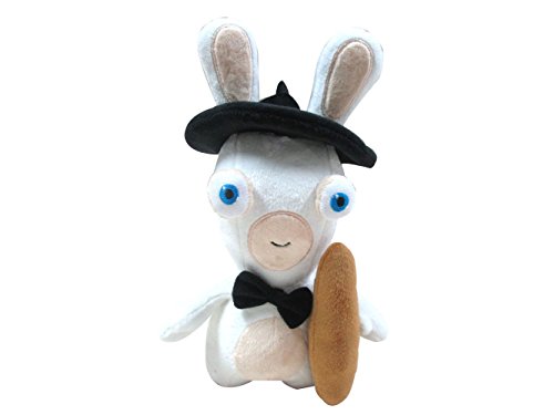 Raving Rabbits Raving Rabbids Plüsch - Franzose (28cm), Raving Rabbids Plüschfigur 28cm Verkleidet als archetypischer Franzose mit Baguette, KH00258 von Diamond Select Toys