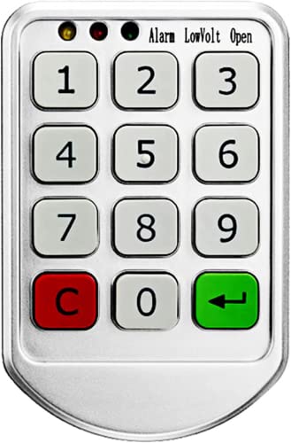 Rawrr Kunststoffplatte Digital Electronic Intelligent Password Keypad Number Schranktür Code Lock Push Button Lock Passwortschloss Türschließfach Schublade Digitale Schlösser für Wooden Cabinet von Rawrr