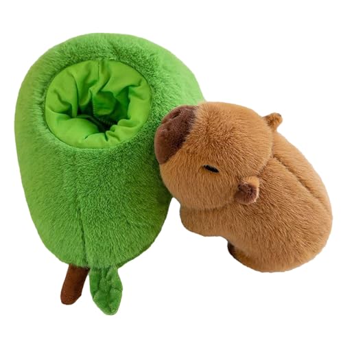 Capibara-Plüschtier | entzückendes Capibara-Plüschkissen zum Kuscheln | Plüschkissen zum Kuscheln im Schlafzimmer von Raxove