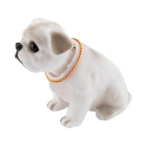 Hund mit schüttelndem Kopf für den Innenbereich | Tierwelpe mit schüttelndem Kopf | Tragbare Spielzeug-Ornamente die Puppe des Hundes des Kopfes von Raxove
