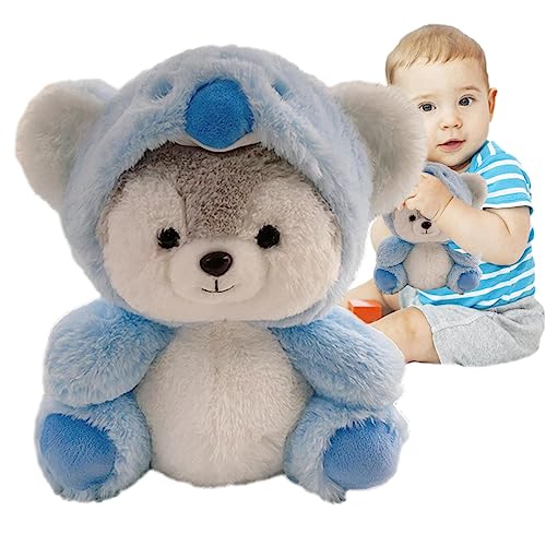 Husky Plüschkissen | Verwandelt Haustier Koala Schwein Fuchs Dinosaurier Beruhigendes Plüschkissen zum Schlafen Husky Puppen,Verwandeln Sie die Spielzeug-Hundpuppe Husky Plüschkissen | Verwandelt Haustier Koala Schwein Fuchs Dinosaurier Beruhigendes Plüschkissen zum Schlafen Husky Puppen,Verwandeln Sie die Spielzeug-Hundpuppe von Raxove