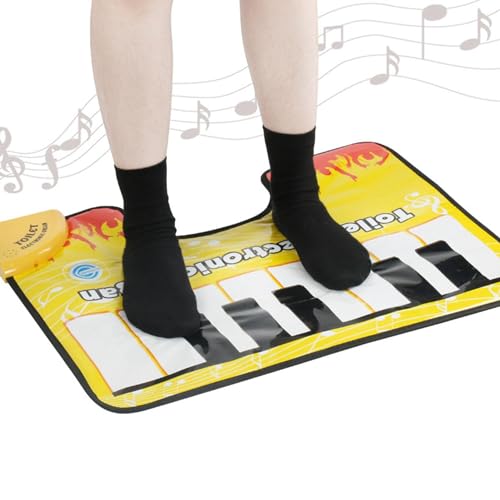Klavierteppich für Klaviertastatur, Teppich mit Klavier-Sound für das Badezimmer, lustiger Teppich für Musikspiele, WC-Bodenmatte mit von Raxove